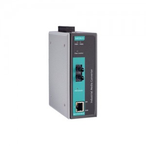 مبدل رسانه اترنت به فیبر موگزا MOXA IMC-P101-M-ST-T Ethernet-To-Fiber Media Converter