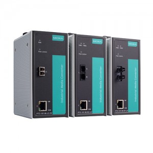 مبدل رسانه اترنت به فیبر موگزا MOXA PTC-101-M-LC-HV Ethernet-To-Fiber Media Converter